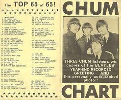 1965 chum chart featuring the beatles the 1960s in 2019