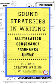 These Free Writing Strategy Worksheets For Slam Poetry Or Creative Writing Will Teach Middl Poetry Worksheets Poetry Writing Activities Sound Devices In Poetry