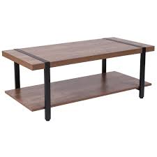 Rustic / lodge mcdaniels brundidge 3 piece coffee table set. Flash Furniture Beacon Hill Rustic Coffee Table 17 1 2 H X 45 1 4 W X 21 1 2 D Black Wood Grain From Flash Furniture Accuweather Shop