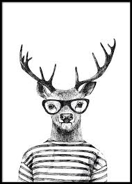 Black And White Deer Picture Print Perfect For Modern Interior Design In 2020 Animal Canvas Art Animal Canvas Canvas Art Prints
