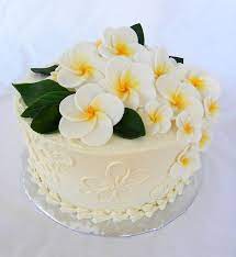 Edible Sugar Flower Cake Topper 2 Inch Plumeria 6 Qty And 1 Inch 6 Qty Sugar Flowers Cake Cake Tropical Wedding Cake