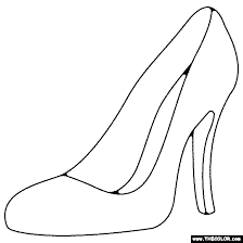 Grab a box of colored pencils, crayons, markers or gel pens and color this beautiful shoe drawing. High Heels Coloring Page