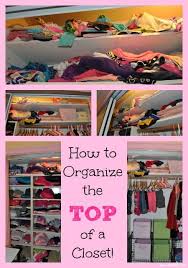 In a cramped closet, help the top shelf work harder by investing in closet shelf organizers and dividers that double your storage space. How To Organize The Top Of A Closet Organization Organization Bedroom Household Organization