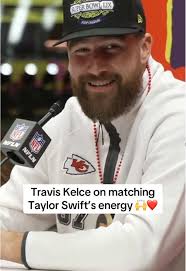 Travis Kelce talks matching GF Taylor Swift's energy at #SuperBowl Opening  Night: "I better hold up my end of the bargain." ❤️🙌 #traviskelce #chiefs  #chiefskingdom #taylorswift #swifttok #swiftie ...