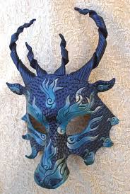 Green Flame Dragon Mask By Merimask Deviantart Com On Deviantart Dragon Mask Ancient Dragon Kitsune Mask