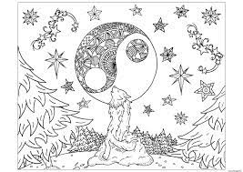 Pas de panique tout de même, on parle ici de coloriage de monstre à imprimer! Coloriage Loup Mandala Adulte Lune Et Foret Dessin Loup A Imprimer