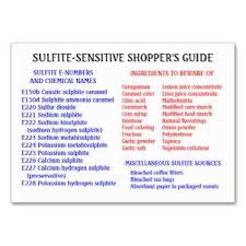 Sulfates are mineral salts containing sulfur. Living Sulfite Free Is It Possible Shoppers Guide Sulfite Allergy Free Food