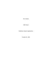 Kim Hoskins C816 Task 1 Healthcare System Applications October 31 2020 A1  ISSUES IN THE HYBRID RECORD In the scenario there are