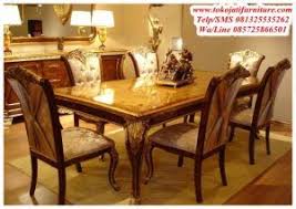 Meja Makan Jati Salina Modern Www Tokojatifurniture Com Best Store Online Shop In 2020 Luxury Dining Tables Dining Table Chairs Dining Table