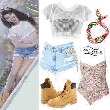 Becky g shower outfit set from js sims 4. Becky G Shower Music Video Outfits Steal Her Style