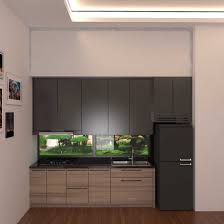 Mengambil desain kitchen set minimalis modern dan memanfaatkan pencahayaan yang tepat, warna coklat motif serat kayu dengan kombinasi warna cream serat kayu pun menciptakan kesan dinamis pada ruangan. Project Kitchen Set Minimalis Desain Arsitek Oleh Portu Interior Arsitag