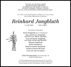 Mehr erfahren über jessica jungbluth. Traueranzeigen Von Reinhard Jungbluth Rz Trauer De