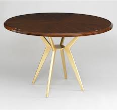 Axel Round Dining Table Mid Century Style With Gold Leaf Iron Base Furniture Dining Table Round Dining Table Round Dining Room