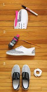 Simple design of diy shoe rack but still look modern and classy. Diy Sneakers For Spring A Beautiful Mess
