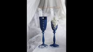 как сделать бокалы на свадьбу своими руками жених и невеста 591 Bokaly Dlya Svadby V Sinem Cvete Svadebnye Bokaly Zhenih Nevesta Master Klass Wedding Gl Svadba V Sinem Cvete Ukrasheniya Dlya Svadebnogo Avtomobilya Svadba