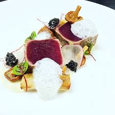 Ryan Lory On Instagram Pan Seared Ahi Tuna Osetra Caviar Celery Root Chanterelles Dashi Foam And A Yuzu Vinaigrette Tuna Caviar Ahi Gastronomie Noel