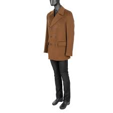 Shaped to a wrap silhouette with a detachable waist belt. Dolce Gabbana Double Breasted Cashmere Coat Camel Brown Fashion Rooms