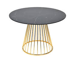 Black And Gold Marble Dining Table Modrest Holly Modern Black Gold Round Dining Table Gold Round Dining Table Dining Table Round Dining