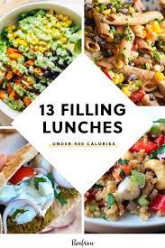 13 Filling Lunches Under 400 Calories Low Calories Vegetarian Filling Lunch Vegetarian Lunch Ideas For Work