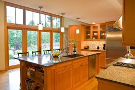 Brazilian Cherry Wood Floors And Vertical Grain Douglas Fir For The Wood Usual House Contemporary Kitchen Pacific Northwest Style Kitchen Layout