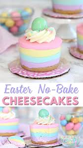 Easter No Bake Mini Cheesecakes In 2020 Desserts Easy Easter Desserts Easter Dessert