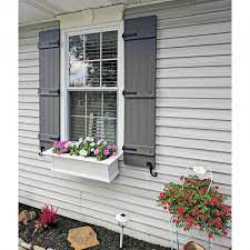 (set of 2) see more by alpha shutters. Ekena Millwork Lj4s14x05500bl 14 W X 55 H Lifetime Vinyl Standard Four Board Joined Board N Batten Shutters W Installation Shutter Lok S Matching Screws Per Pair Black