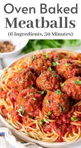 Oven Baked Meatballs Veronika S Kitchen Recipe In 2020 Oven Baked Meatballs Baked Spaghetti And Meatballs Dinner Recipes Easy Quick