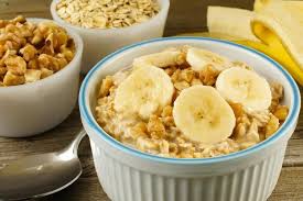 Banana Walnut Overnight Oatmeal Recette Recette De Petit Dejeuner Recette Avoine Et Porridge Pret En Une Nuit