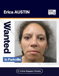 Erica AUSTIN is wanted by Victoria Police for burglary and theft. Thirteen  (13) warrants have been issued for her arrest. Report information  anonymously