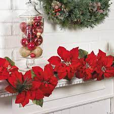 <p>package contains:2pack christmas poinsettia garland,adds a bright adornment to staircase doorway or mantel.</p> <p>material and size: Poinsettia Garland Oriental Trading