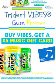 Trident Vibes Gum Free 5 Itunes Gift Card Promo Mom Always Knows Mom Advice Real Moms Mom Hacks Baby