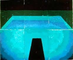 David Hockney Schwimmbad Mitternacht Paper Pool 11 1978 Colored And Pressed Paper Pulp 72x85 1 2 In David Hockney David Hockney Paintings Hockney