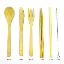 Sip sustainably by replacing plastic straws with reusable stainless steel drinking straws. Bamboo Travel Cutlery Set Sustainableliving