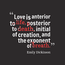 Emily Dickinson quote about love.