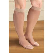 Support Plus Women S Sheer Closed Toe Wide Calf Firm Compression Knee High Stockings Knee High Stockings Wide Calf Stockings