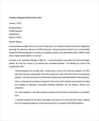 operations manager resume cover letter