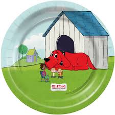 At home with clifford | newspaper hat. Clifford The Big Red Dog Dinner Plates