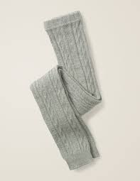 Women's stockings cotton knitted tights black white anthracite gray. Cable Footless Tights Grey Marl Boden Us