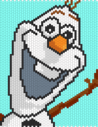 Olaf From Frozen Kandi Pattern Plastic Canvas Patterns Cross Stitch Patterns Cross Stitch