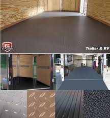 We have hot summers and cold winters. G Floor Seamless Trailer Floor Covering Available In Coin Diamond Ribbed Levant Patterns Made In Usa Work Trailer Trailer Diy Enclosed Trailer Camper