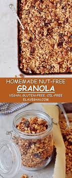 This Homemade Nut Free Granola Recipe Is Incredibly Tasty And A Budget Friendly Alternative To Store Bought G In 2020 Nut Free Snacks Nut Free Granola Nut Free Recipes