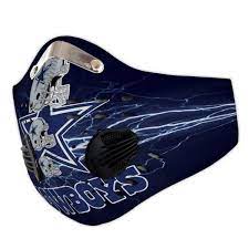Dallas Cowboys Team Nfl Filter Activated Carbon Face Mask By Facemasksstore 17 99 Usd In 2020 Activated Carbon Face Mask Football Facemask
