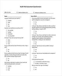 Free 9 Risk Assessment Questionnaire Samples In Pdf Examples