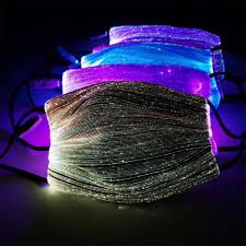 Multicolor Light Up Face Mask Violet Vixen