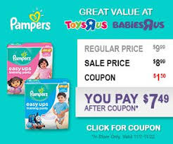 Big Savings On Pampers At Babies R Us Pampers Easy Ups Babies R Us Print Coupons