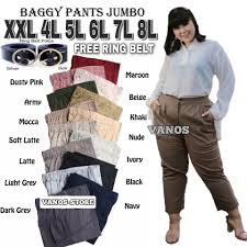 Warna khaki muda atau lebih bercahaya. Baggy Pants Jumbo Premium Bb 65 Kg 90 Kg 4l 5l 6l 7l 8l Celana Wanita Bigsize Celana Beggy Pants Celana Panjang Wanita Lazada Indonesia