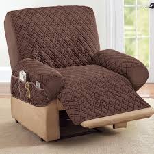 Slip covers for chairs & couches. Collections Etc Diamond Shape Quilted Stretch Recliner Cover With Storage Pockets Chocolate Walmart Com Walmart Com