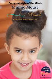 This hairstyle tutorial its quick and easy to do,will take you 5 min , and you can use it as a cute casual hairstyle or disneyland hairstyle, halloween hairstyle. Curly Hairstyle Of The Week Minnie Mouse Bow Tutorial Weather Anchor Mama