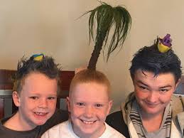 Beach Theme Crazy Hair Day Check The Palm Tree Funny Crazy Hair Day At School Crazy Hair Crazy Hair Days
