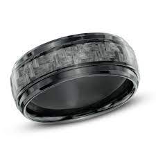 Men S 8 0mm Grey Carbon Fiber Comfort Fit Black Titanium Wedding Band Size 10 Titanium Wedding Rings Titanium Wedding Band Black Titanium Wedding Bands